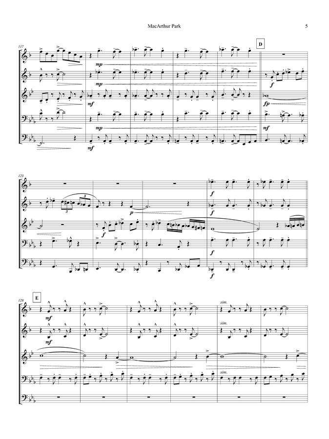 Brass Quintet arrangement of "MacArthur Park"