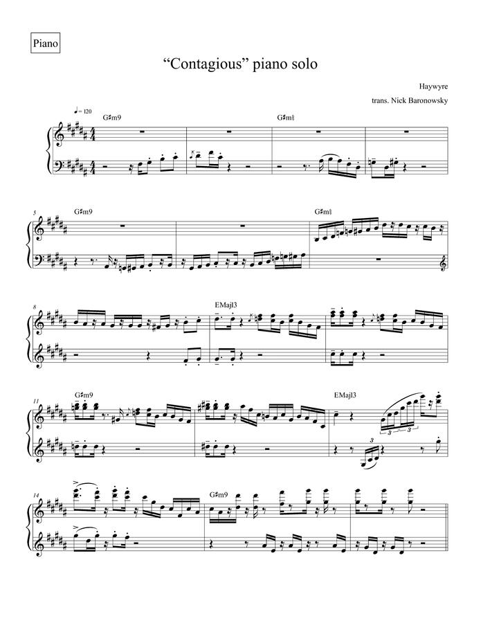 "Contagious" Piano solo